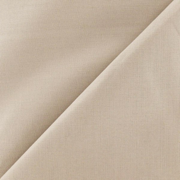 Tissu coton uni Reverie grande largeur (280 cm) vanille x 10cm , Ma Petite Mercerie