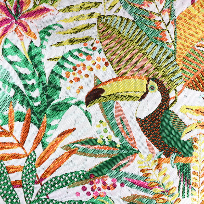 Jacquard Upholstery fabric Jacquard Canvas Fabric Sumatra in white