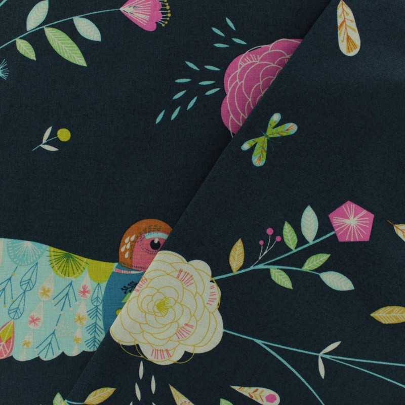 Dashwood cotton fabric Flock Bird Panel x 60cm