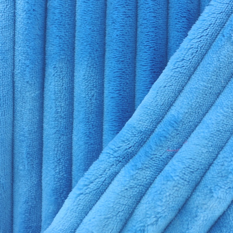Minky Fabric Large ribbed blue minky fabric Ma Petite Mercerie