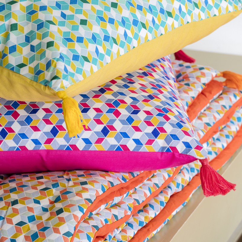 Cotton fabric Nano turquoise x 10cm Ma Petite Mercerie