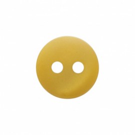 Bouton polyester aspect nacre Origine - moutarde