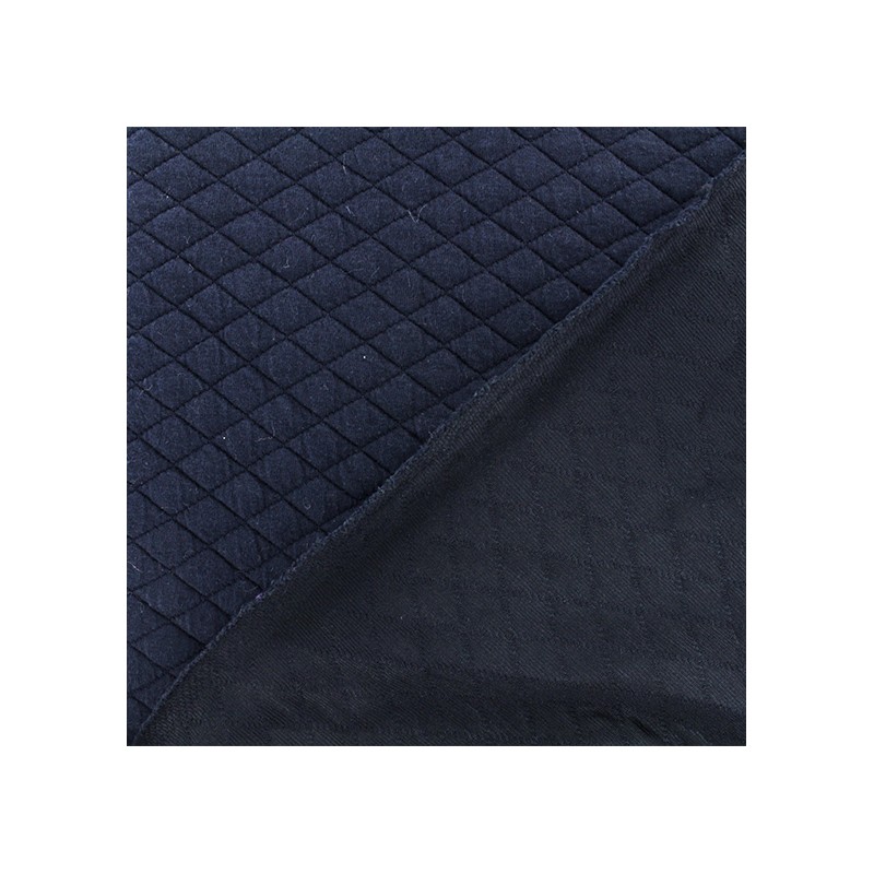 Quilted fabric singlesided diamond Dark Blue
