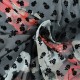 Tissu mousseline floqué Mathilde - noir x 50cm