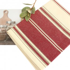 torchons Maison De Poupées 3 vintage marron vichy et bleu et rayure blanche rouge