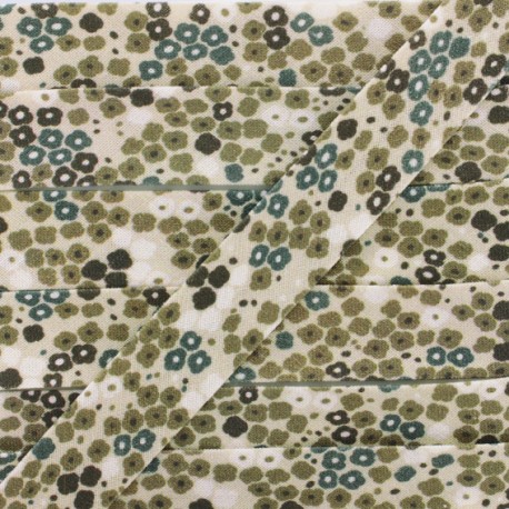 Cotton Bias Binding - Brown Jardin Fleuri x 1m