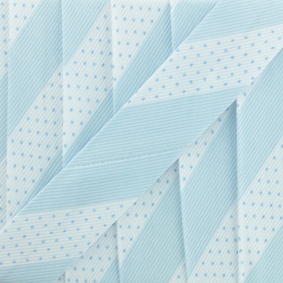 30mm Dot Bias Binding Cotton Fabric Folded Trim Pale Blue
