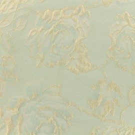 Tissu Jacquard lurex Olympe - Bleu ciel x 10cm