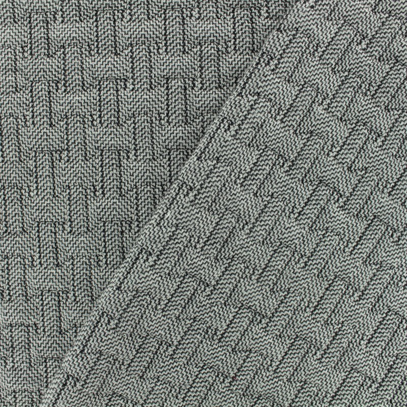 Tissu jacquard matelassé Ankara Noir et blanc