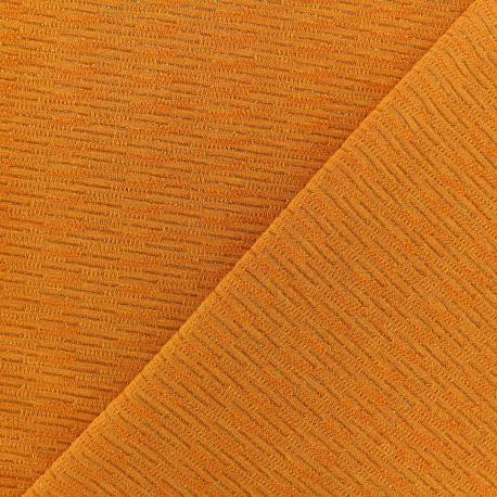 Lurex knitted Fabric - Turmeric Orange x 10cm
