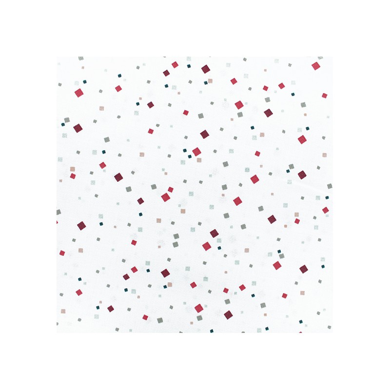 Cotton fabric confetti by Rico Design white MPM