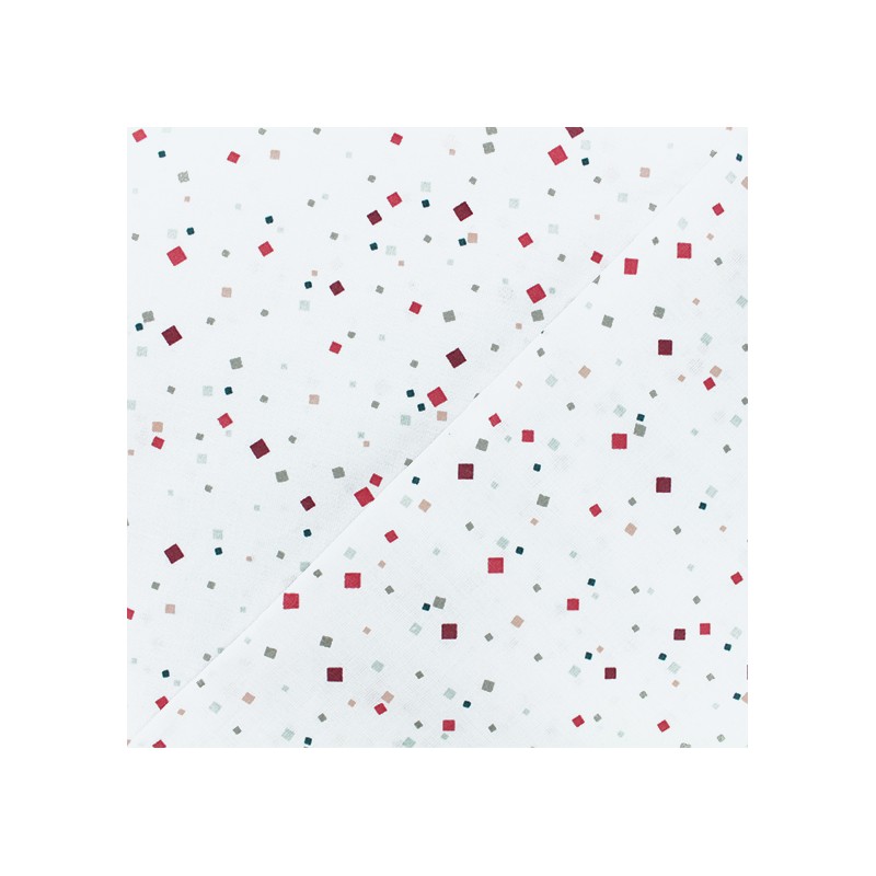 Cotton fabric confetti by Rico Design white MPM