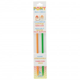 Pony Children Knitting Pins 18cm 4,5 mm - Faces