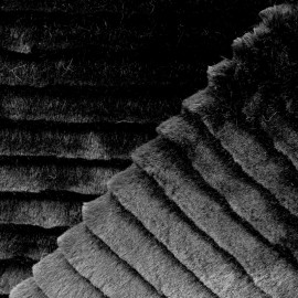 Tissu fourrure Tsarina - noir x 10cm