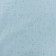 Double cotton gauze fabric - Arctic Blue Golden Dots x 10cm