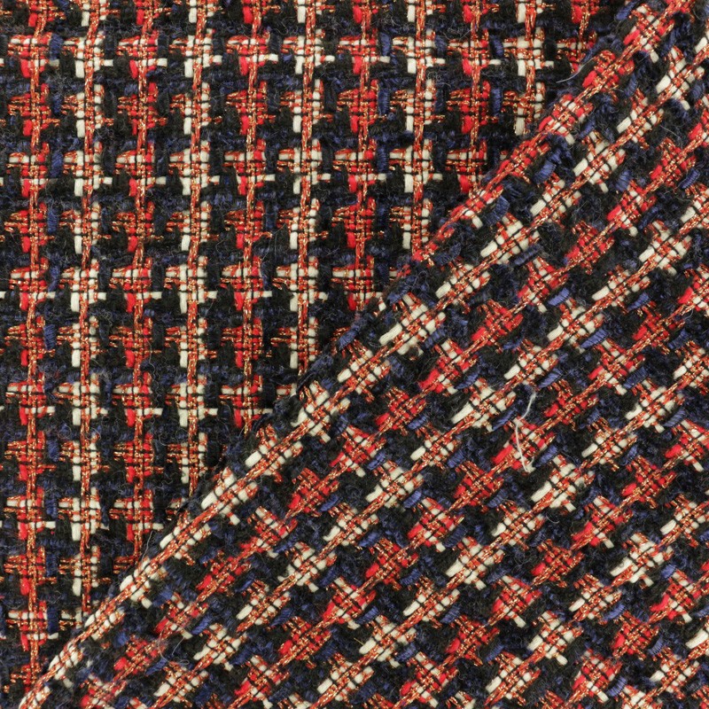 Lurex Tweed fabric red Margaret MPM