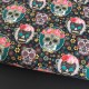 Cotton fabric - Green Tapis fleuri x 10cm