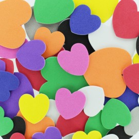 Formes en Papier Mousse (200 pièces) - Coeur