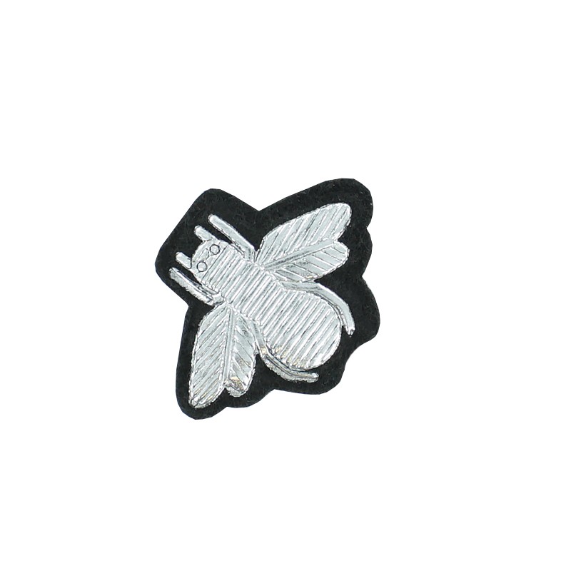 Sew-on Bee Patch - Silver