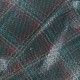 Sewn sequin Fabric - Green Scottish tartan x 10cm