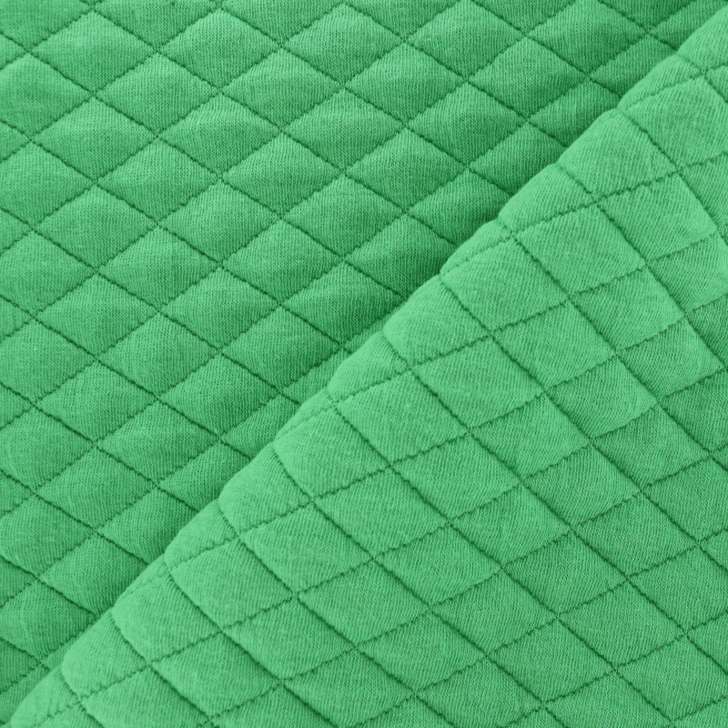 Quilted fabric singlesided diamond spring green MPM