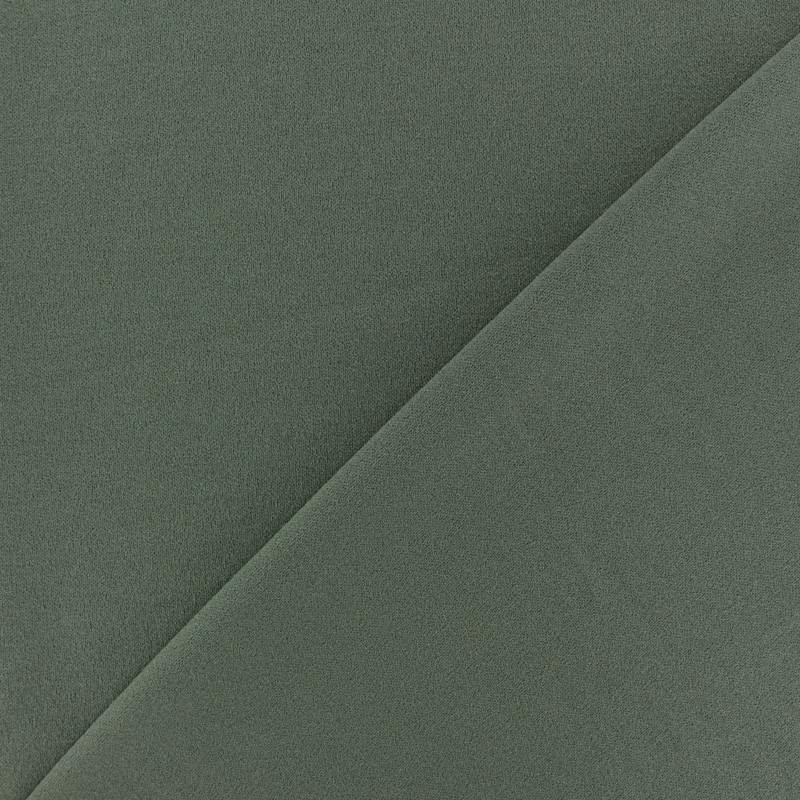 light crepe aspect Neoprene scuba fabric khaki green Ma petite Mercerie