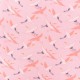 Tissu Poppy sweat léger Crane Birds - rose x 10cm