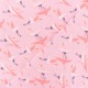 Poppy French Terry fabric - light pink Crane Birds x 10cm