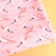 Poppy French Terry fabric - light pink Crane Birds x 10cm