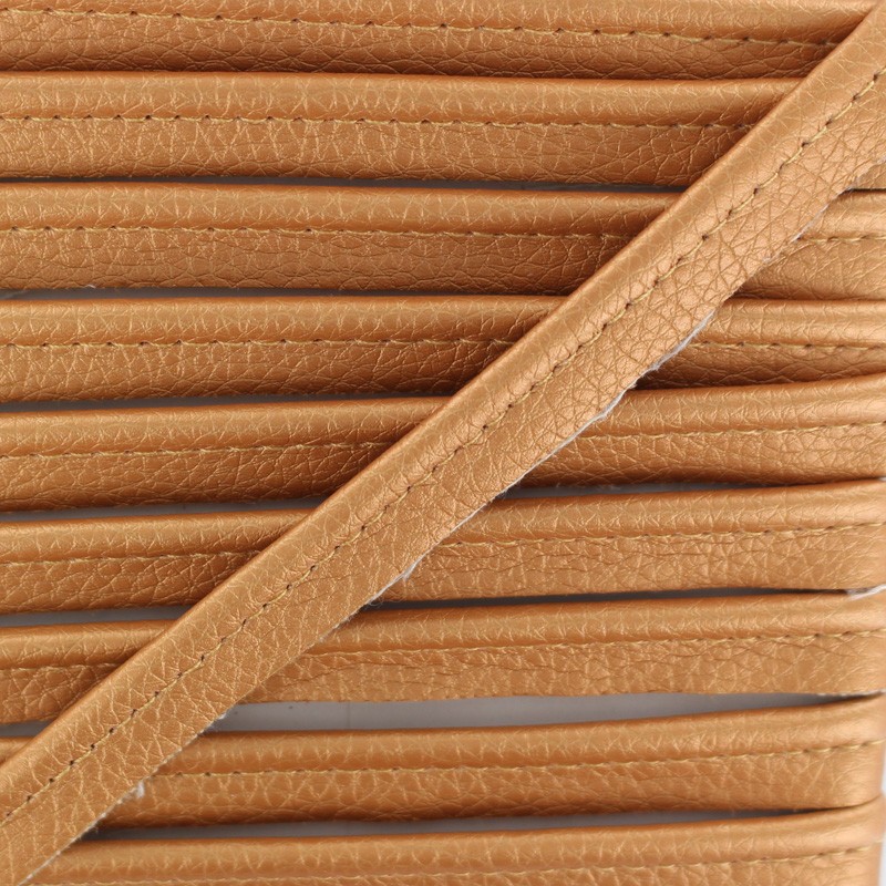 Metallic Aspect Faux Leather Piping Cooper Leka