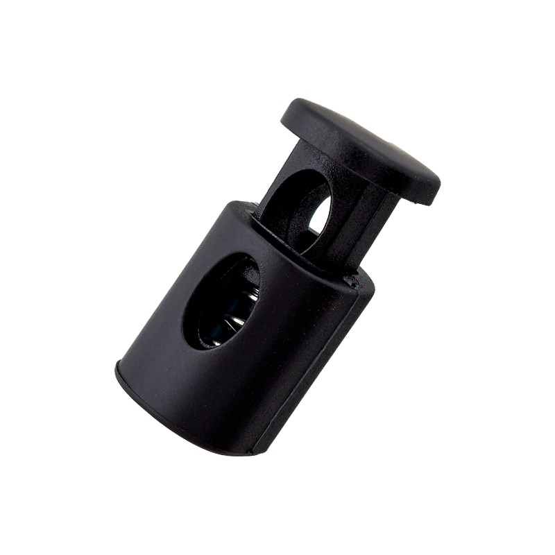 18 mm Polyester Cord Lock Stopper Black