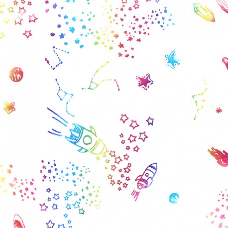 rainbow fabric jersey