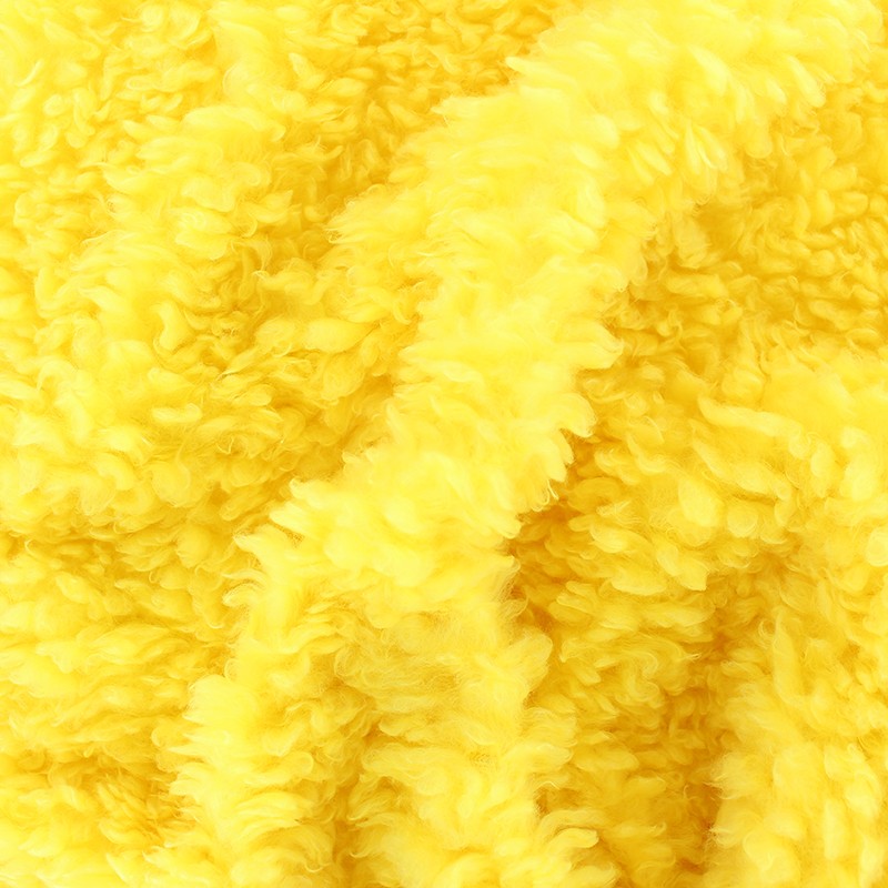 Faux sheep fur fabric yellow Nebula MPM