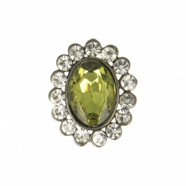 Bouton Métal Joyau Precioso 23 mm - Péridot