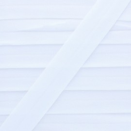 20 mm Lingerie Elastic Bias - White Ultra Flat x 1m