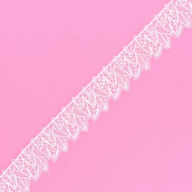 largeur 13 mm DENTELLE GALON ELASTIQUE LINGERIE BLANC AU METRE réf 108