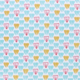 Tissu coton cretonne Farizo - jaune x 10cm