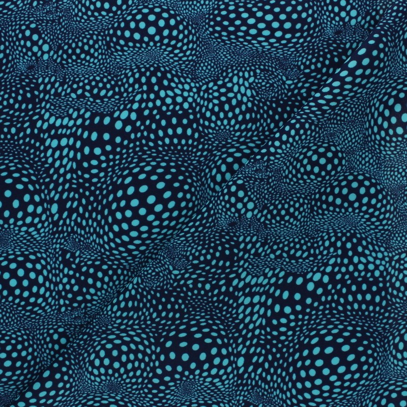Patterned Swimsuit Lycra fabric blue Shallow Ma Petite Mercerie