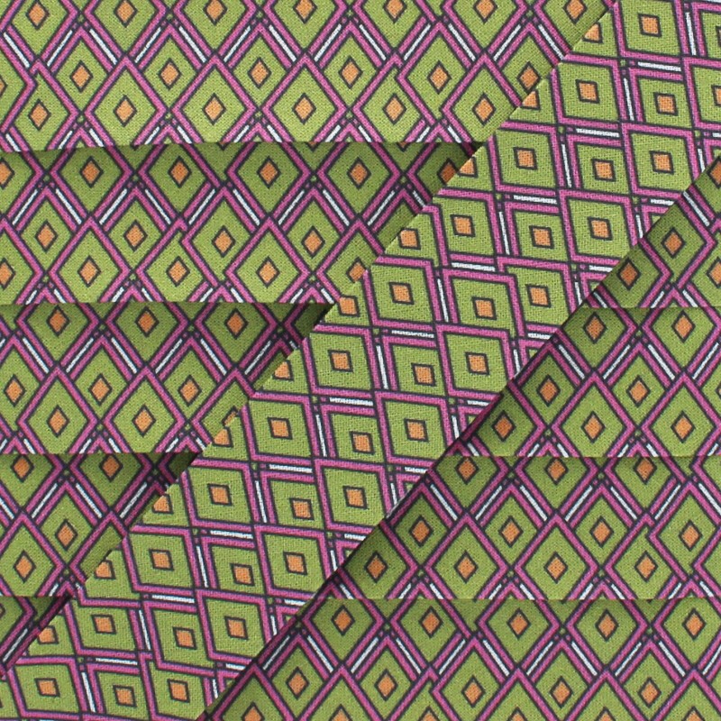 Biais Uni 20 Mm Polycoton Vert Bouteille - La Mercerie De L'Etoile De Coton