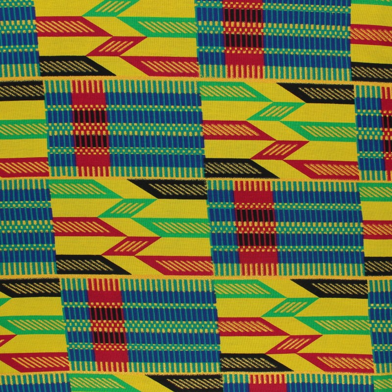 Glitter African Wax print fabric Yellow Koulbi Ma Petite Mercerie