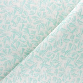 ♥ Coupon 25 cm X 155 cm ♥ Walkie Talkie Jacquard fabric - mint green Origami