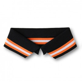 Organic Polo Collar with Stripes - Orange