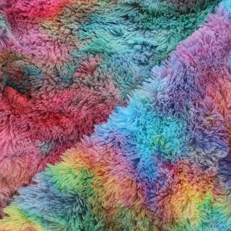 Faux sheep fur fabric Pop Tie and Dye MPM