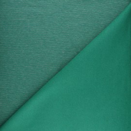♥ Coupon 25 cm X 160 cm ♥ Tissu sweat à fines rayures - vert