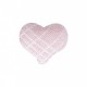 Heart Fabric Covered Button - Mily Pink