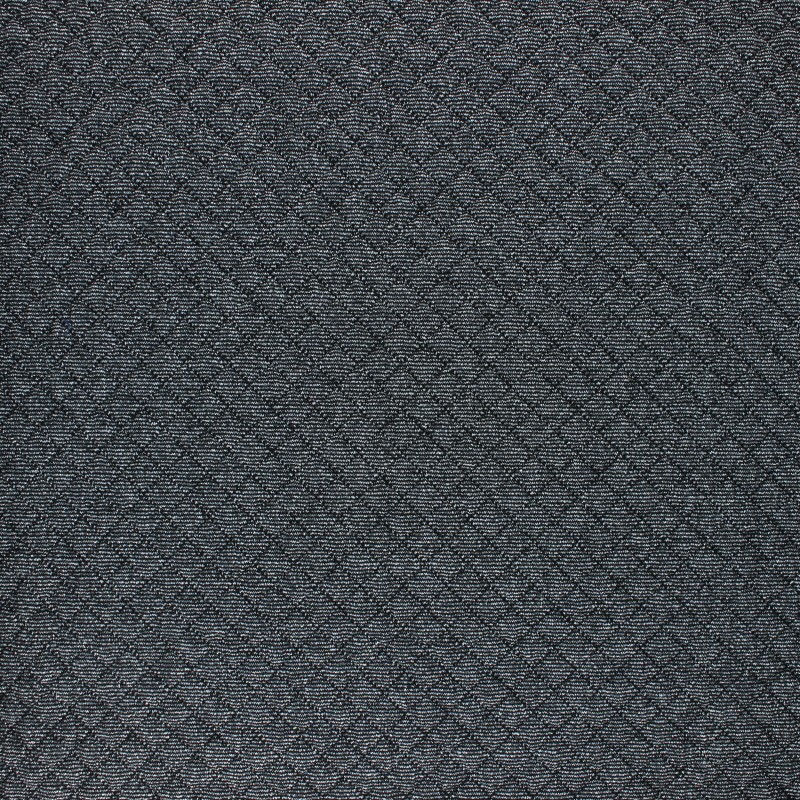 Quilted Jersey fabric singlesided diamond silver/Black MPM