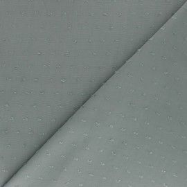 Plumetis Viscose fabric - Sage green Félicie x 10cm