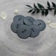 Bouton Corozo Palm Atelier Brunette - Smokey