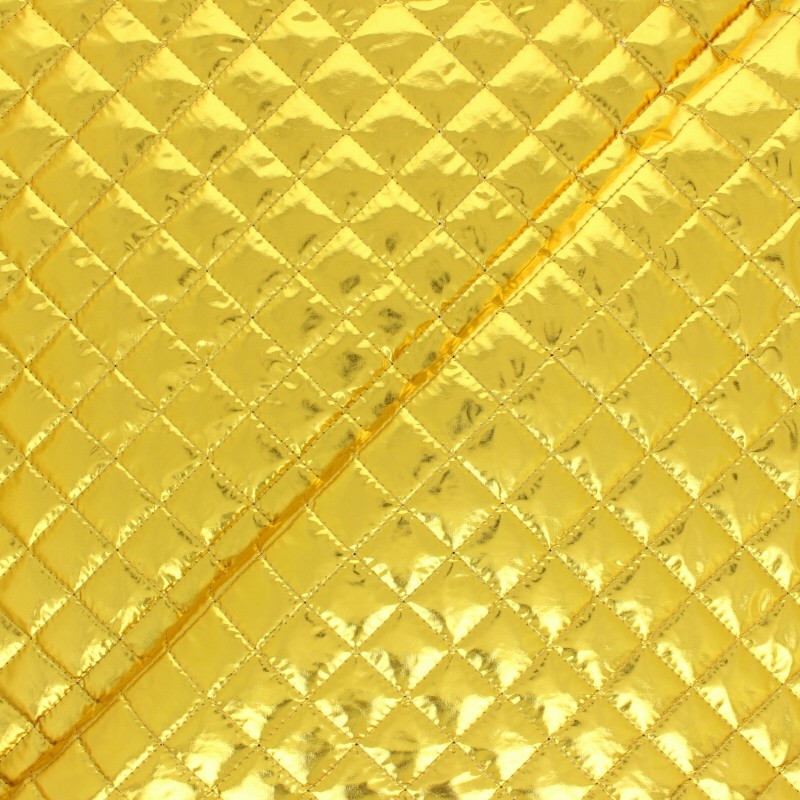 Singlesided Quilted metallic fabric yellow Wonka MPM
