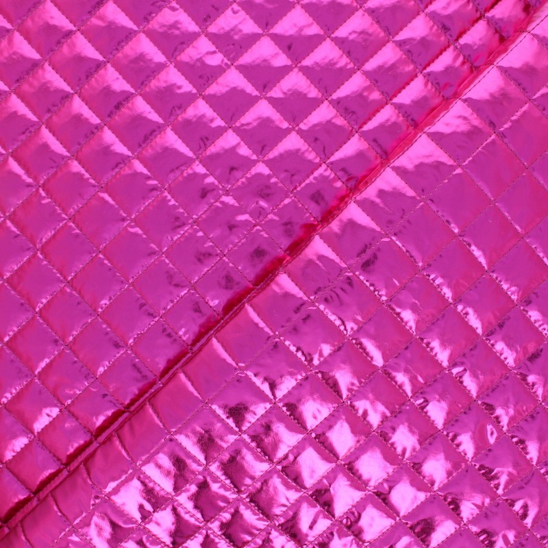 Singlesided Quilted metallic fabric pink Wonka MPM